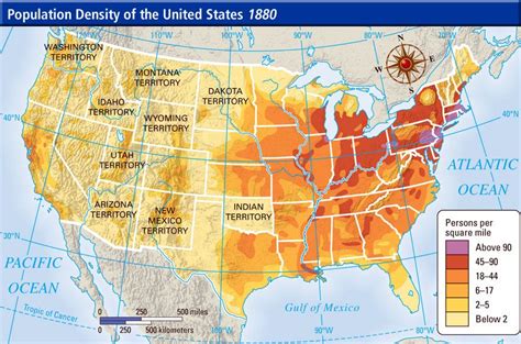 1880 Population Density Of The United States
