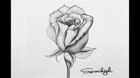 How To Draw Realistic Rose Step By Step Easy Drawing Youtube