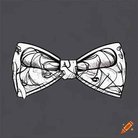 minimalist bow tie tattoo design