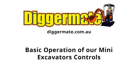 Mini Excavator How To Operate Controls Youtube