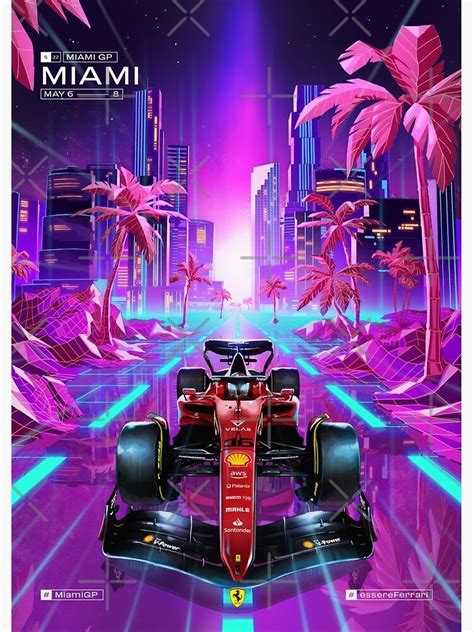 F1 2022 Miami Grand Prix Promo Poster Poster For Sale By Sketcherized