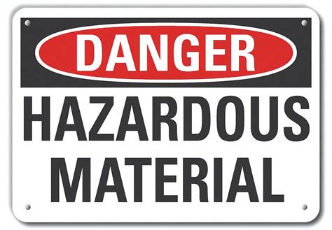 Lyle Reflective Hazardous Materials Danger Sign Sign Format