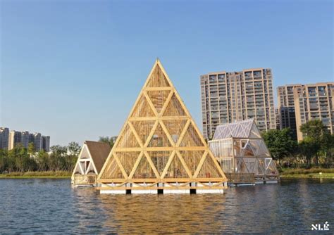Floating Prefab Architecture Addresses Climate Change On Jincheng Lake