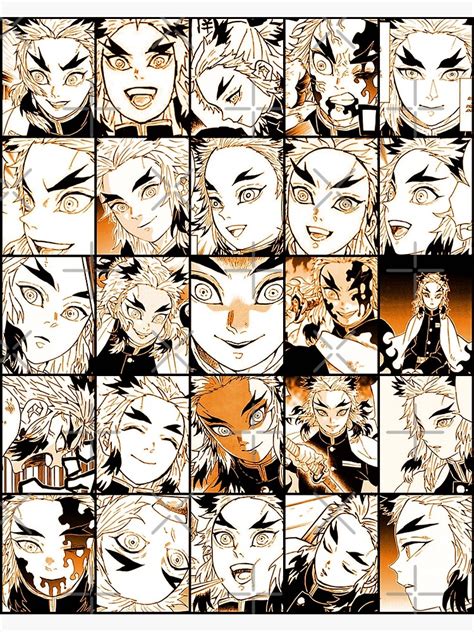 Rengoku Kyojuro Collage Color Version Poster By Angellinx3 Redbubble