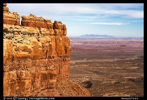 Picturephoto Cliff Edge Of Cedar Mesa Above Valley Of The Gods Bears