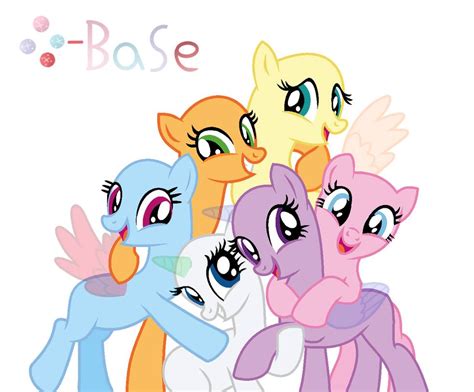 Mlp Base 23 Mane Six We Are Best Friends By Fantasia Bases On