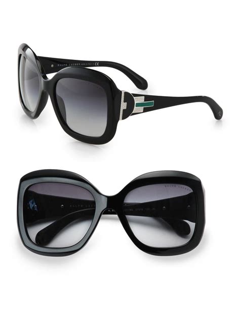 Lyst Ralph Lauren Oversized Square Sunglasses In Black