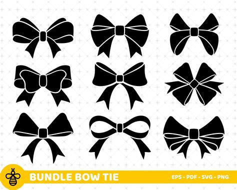 Bow Tie Svg Bow Svg File Bow Vector Bow Clipart Bow Svg Bundle Cheer
