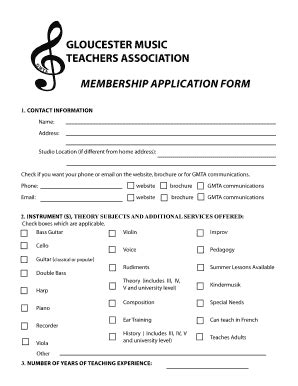 An application letter template you can download for free. Application For Music - Fill Online, Printable, Fillable ...