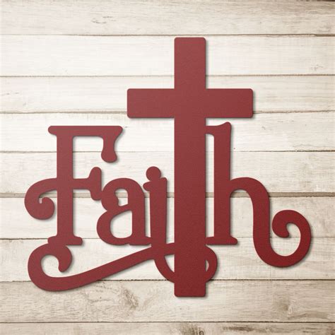 1 Faith Metal Sign Christian Walls