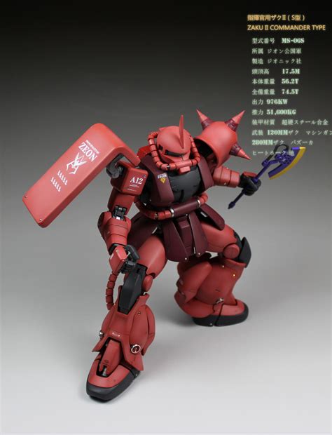 Gundam Guy Mg 1100 Ms 06s Zaku Ii Char Custom Ver 20 Customized Build