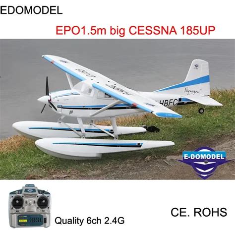 Super Trainer6ch Epo 15m Big Large Cessna 185 Seaplane Rc Airplane