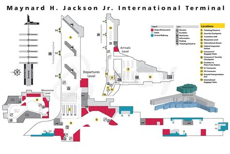 Atlanta Airport Terminal Map Atlanta Airport Food Shops Guide