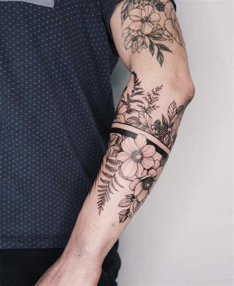 101 Best Masculine Men S Floral Tattoo Sleeve Ideas That Will Blow Your