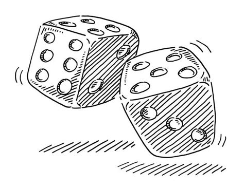 Rolling Dice Drawing Illustrations Royalty Free Vector Graphics And Clip
