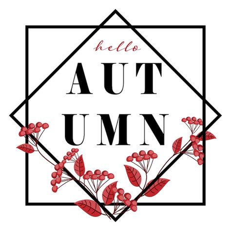 Premium Vector Autumn Background With Hello Autumn Text