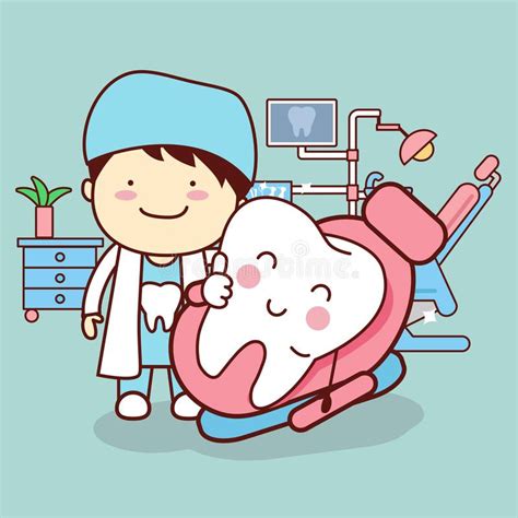 Cartoon Dentist With Tooth Royalty Free Illustration Dentist Tooth