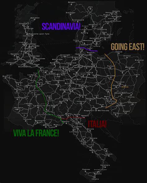 Ets2 World Of The Game Map Euro Truck Simulator 2 Game Guide