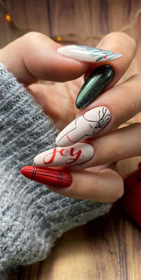 50 Festive Holiday Nail Designs And Ideas Plaid Joy Nails