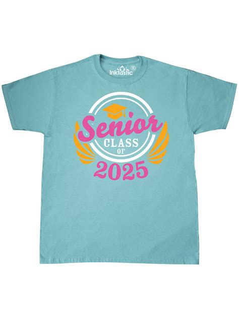 Inktastic Senior Class Of 2025 In Gold And Pink With Graduation Cap T