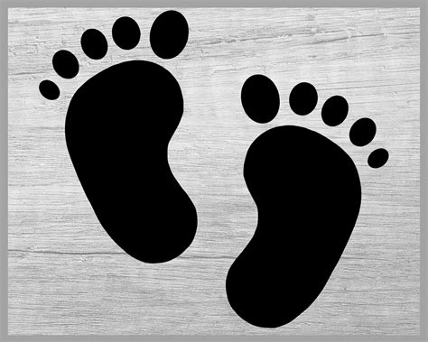 Baby Footprint Svg Baby Feet Svg Baby Foot Print Svg Baby Etsy New