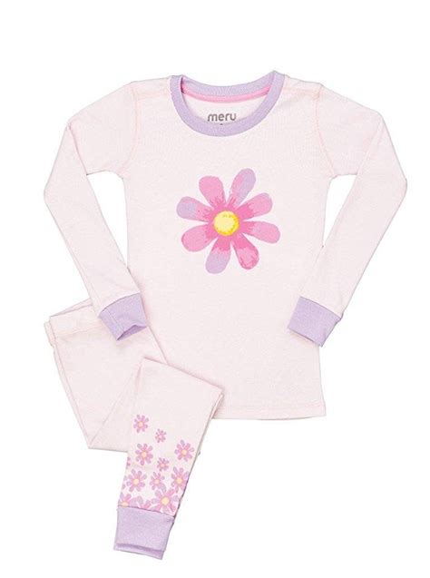 Girls Flower Pajama Set 100 Cotton Soft Pink Cr17yey53ca Pajama