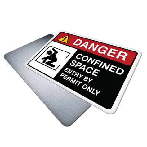 Confined Space Entry By Permit Only Safety Signs