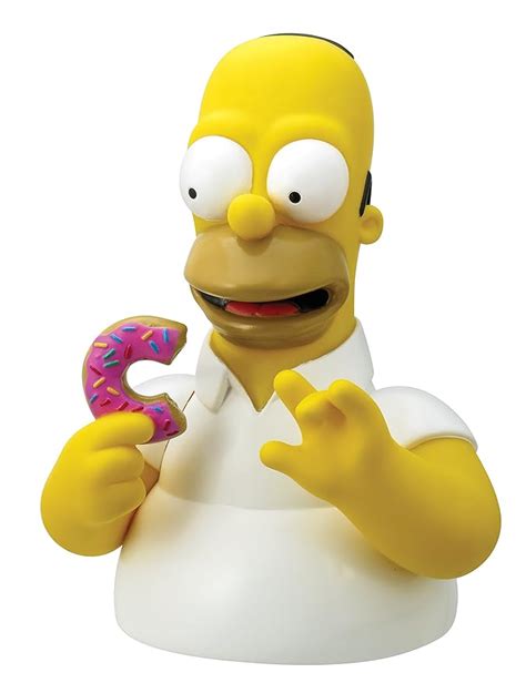 Simpsons The Homer With Donut Bust Bank Action Figure Toys