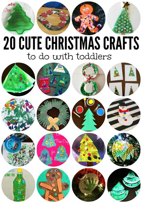 Entertain your toddlers and preschoolers with these craft ideas! 20 Cute Christmas Crafts for Toddlers