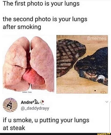 The First Photo Is Your Lungs The Second Photo Is Your Lungs After