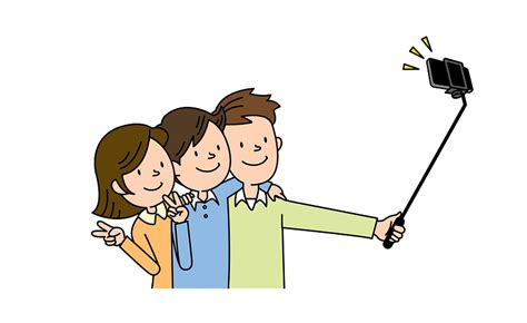 A Group Of Friends Is Taking Selfie On Smartphone Clipart Free