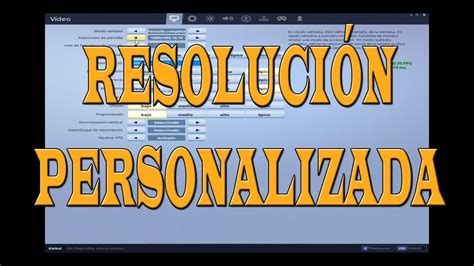 Como Poner ResoluciÓn Personalizada En Fortnite Youtube