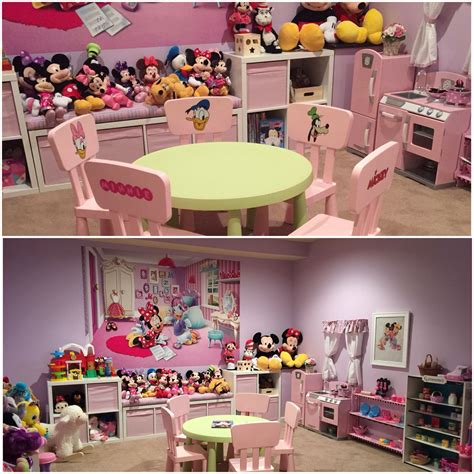 Decorating with mickey mouse room decor, fun mickey mouse furniture. Minnie Mouse Playroom My Girls Toddler Room Decor#decor # ...