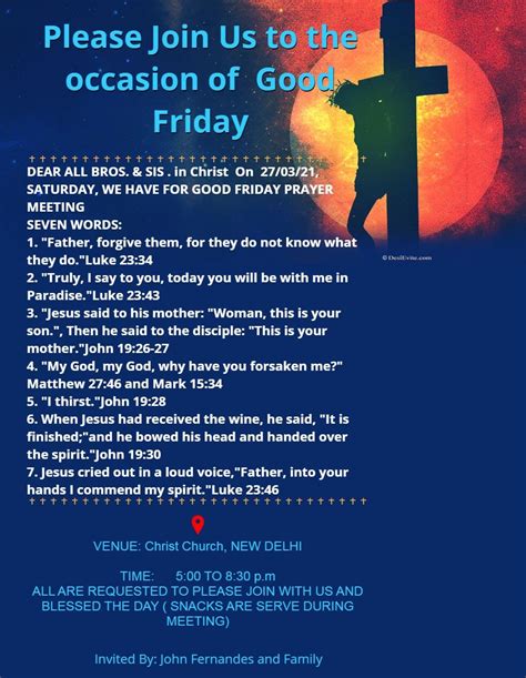 Come And Join For Good Friday Prayer
