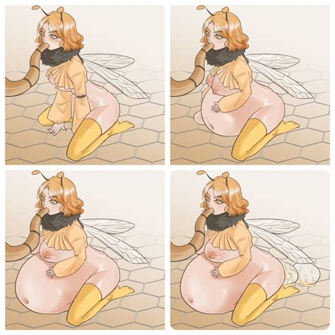 Rule 34 Bee Girl Belly Big Belly Birthing Breasts Egg Laying Eggs