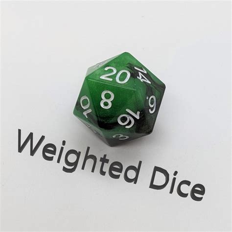 Weighted Dice For Dandd D20 Venom Green Etsy