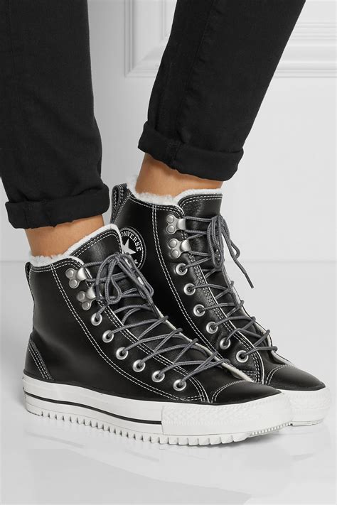 Giving off a futuristic vibe the jagged rubber sole helps you stand out in the crowd while the high top keeps you. Lyst - Converse Chuck Taylor All Star City Hiker Shearling ...