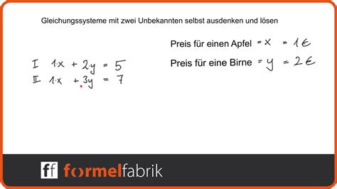 Lösbarkeit eines linearen gleichungssystems mit parameter (3x3). Lineare Gleichungssysteme SELBST AUSDENKEN und lösen (zwei ...