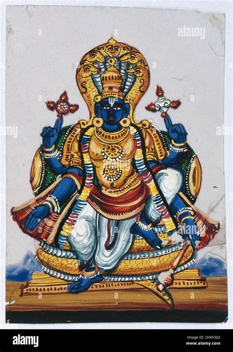 Vishnu A Major Hindu Deity The Preserver Of The Universe With Four
