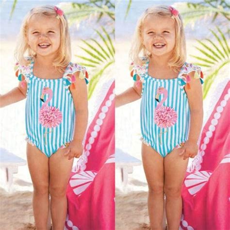 Kinder Kleinkind Baby Mädchen Badeanzug Strand Tragen Gestreifte