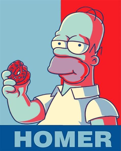 Homer Simpson Illustration Paint By Numbers Pbn Canvas