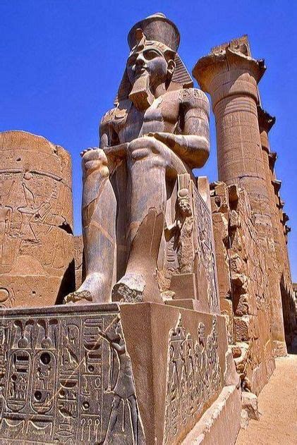 Statue Of Ramses Ii At The Entrance To The Luxor Temple In Egypt