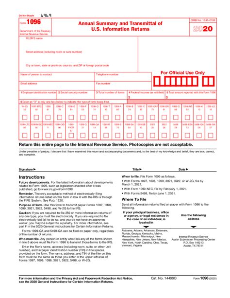 Boost Efficiency With Our Editable Form For 1096 Form
