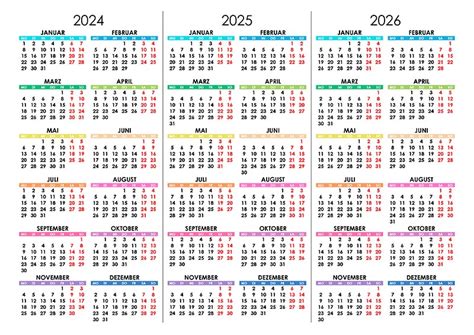 3 Jahres Kalender Kalendersu