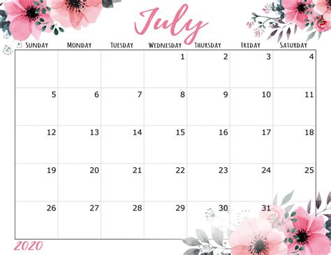 Free Printable Calendars 2021 January Endar 2021 Printable July 2021