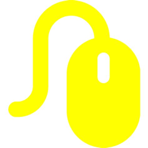 Yellow Mouse 5 Icon Free Yellow Computer Hardware Icons