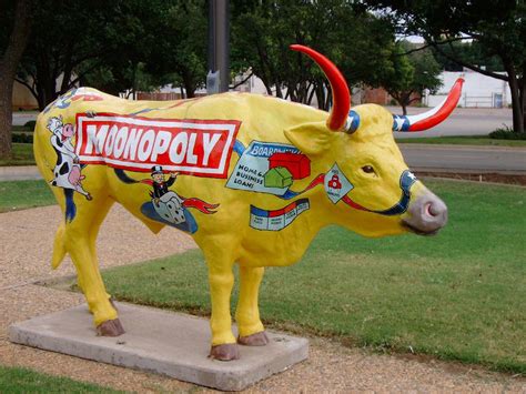 The panda cow has been genetically modified to create its special panda like markings. Moonopoly Longhorn (Plainview, Texas) | Cow parade ...