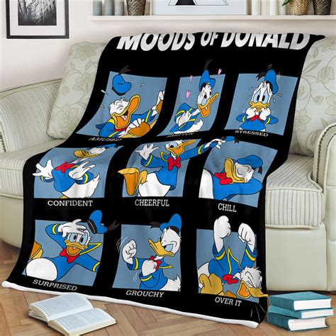 Donald Duck Disney Fan T Moods Of Donald Comfy Sofa Throw Blanket