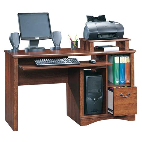 Computer armoires and armoire desks. Shop Sauder Camden County Planked Cherry Computer Desk at ...