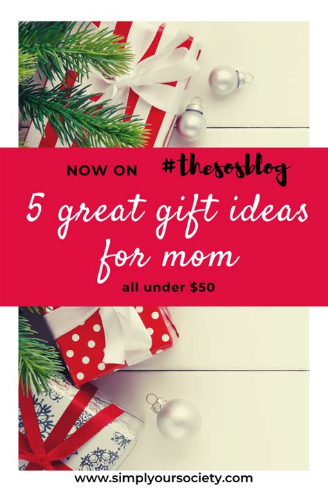 Here are a few gifts for mom under $50 rounded up for the day. 5 great gifts for Mom, under $50! | Affordable christmas ...
